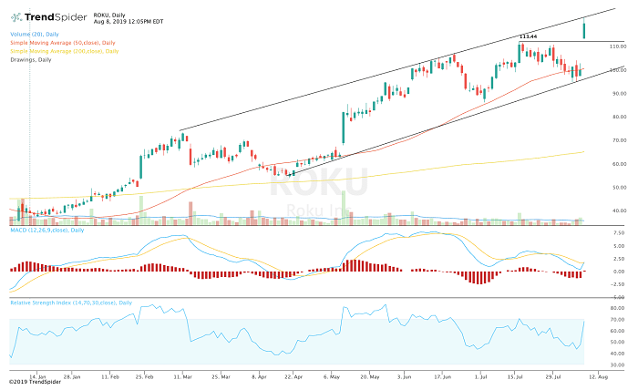 roku stock earnings